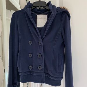 American eagle size S fleece peacoat